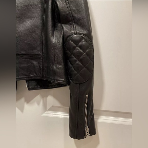 NWT Wilfred Richards Leather Biker Jacket XS - Picture 4 of 9